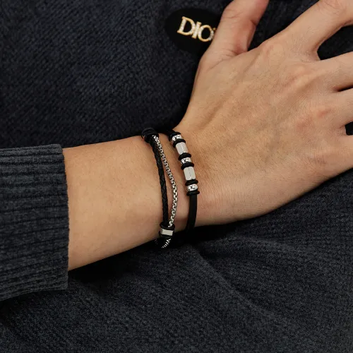 Wholesale Stainless Steel Creative Leather Bracelet