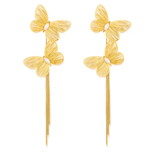 Wholesale Stainless Steel Delicate Butterfly Earrings