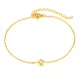Wholesale Stainless Steel Zirconia Flower Anklet