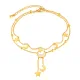 Wholesale Stainless Steel Star and Moon Anklet
