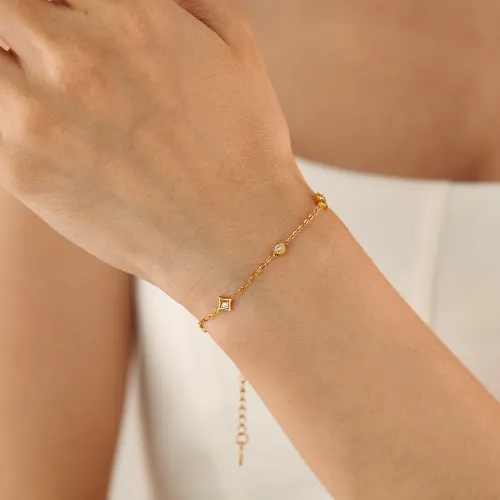 Wholesale Stainless Steel Zirconia Niche Bracelet