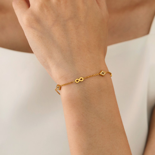 Wholesale Stainless Steel Ladies Infinity Bracelet