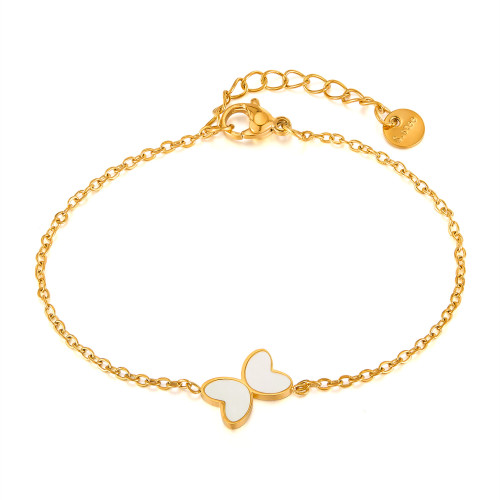 Wholesale Stainless Steel Seashell Butterfly Bracelet