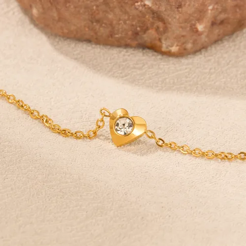 Wholesale Stainless Steel Heart Anklet