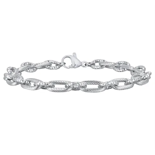 Wholesale Stainless Steel Embossed Loop Bracelet