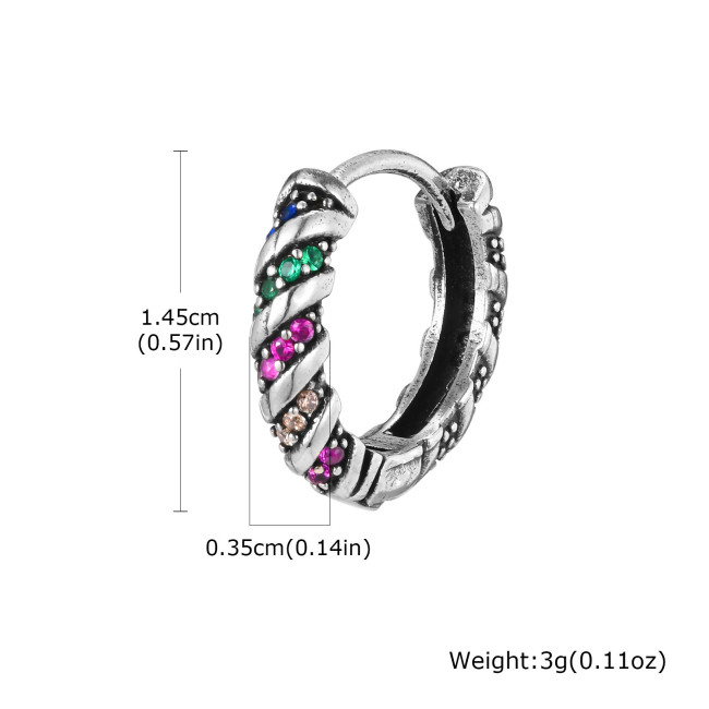 Wholesale Copper Colored Zirconia Earrings