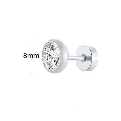 Wholesale Stainless Steel Zirconia Men's Earrings