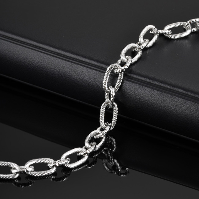 Wholesale Stainless Steel Embossed Loop Bracelet