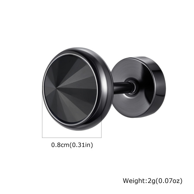 Wholesale Stainless Steel Zirconia Men's Earrings