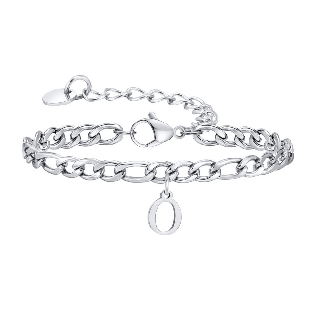 Wholesale Stainless Steel Men's Alphabet Bracelet