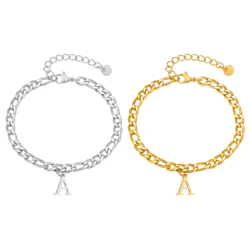 Wholesale Stainless Steel Men's Alphabet Bracelet