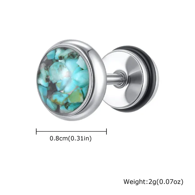 Wholesale Stainless Steel Turquoise Earrings