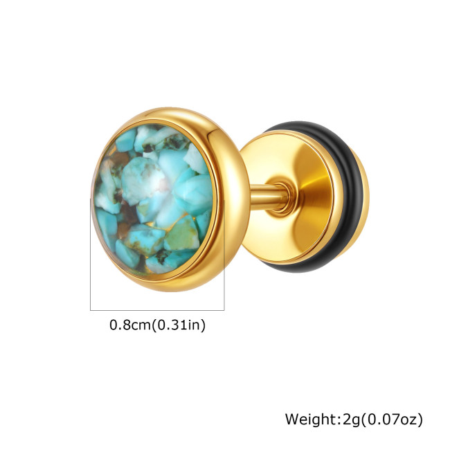 Wholesale Stainless Steel Turquoise Earrings