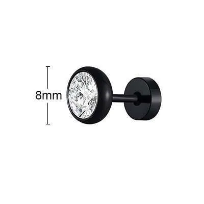 Wholesale Stainless Steel Zirconia Men's Earrings