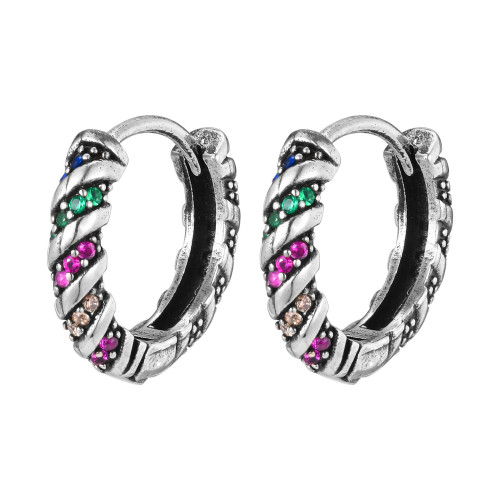 Wholesale Copper Colored Zirconia Earrings