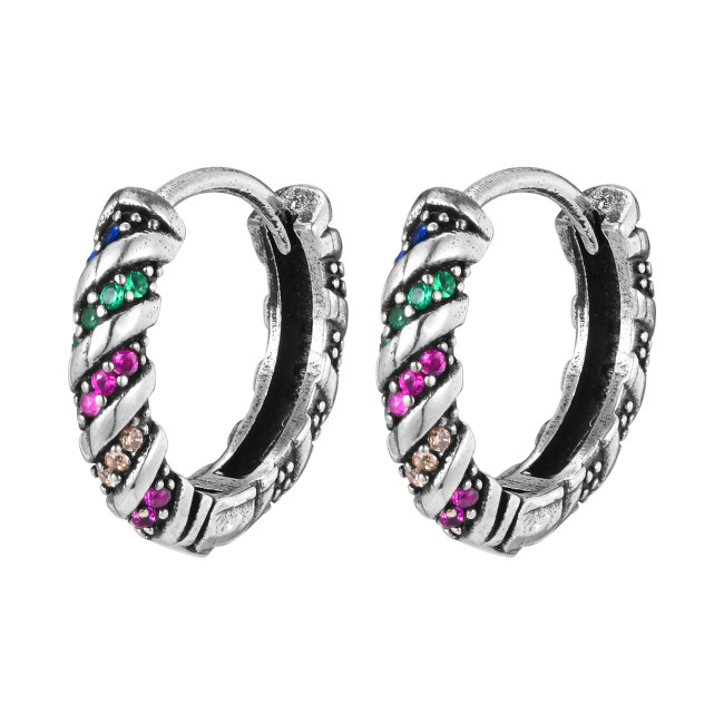 Wholesale Copper Colored Zirconia Earrings