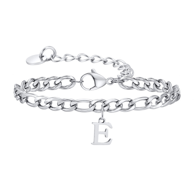 Wholesale Stainless Steel Men's Alphabet Bracelet