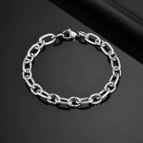 Wholesale Stainless Steel Embossed Loop Bracelet