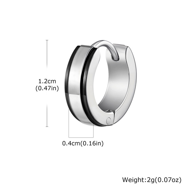 Wholesale Stainless Steel Simple Men's Earrings