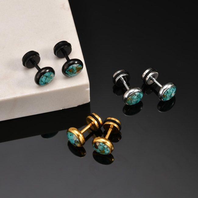 Wholesale Stainless Steel Turquoise Earrings