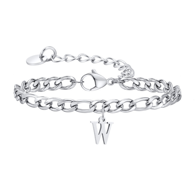Wholesale Stainless Steel Men's Alphabet Bracelet