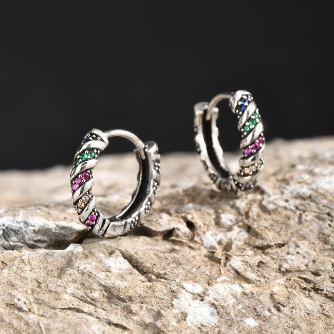 Wholesale Copper Colored Zirconia Earrings