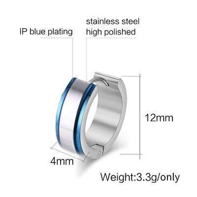 Wholesale Stainless Steel Simple Men's Earrings