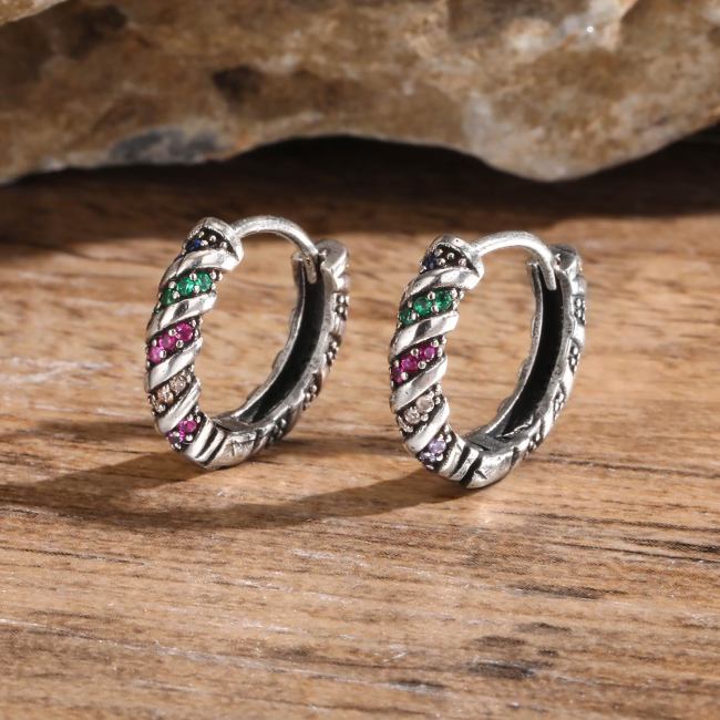 Wholesale Copper Colored Zirconia Earrings