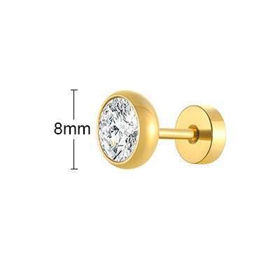 Wholesale Stainless Steel Zirconia Men's Earrings