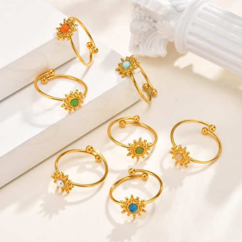 Wholesale Stainless Steel Cat's Eye Open Ring