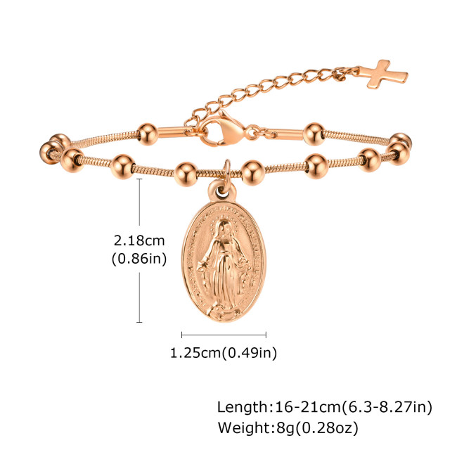 Wholesale Stainless Steel Madonna Bracelet