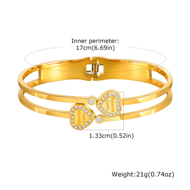 Wholesale Stainless Steel Forever Love Bangles
