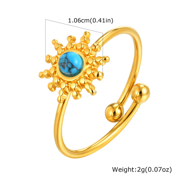 Wholesale Stainless Steel Cat's Eye Open Ring