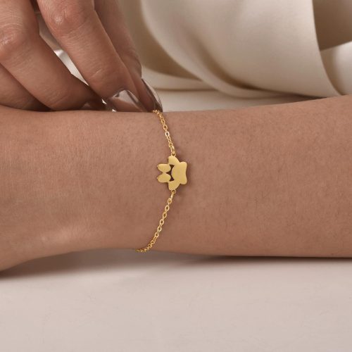 Wholesale Stainless Steel Blank Cat Paw Bracelet