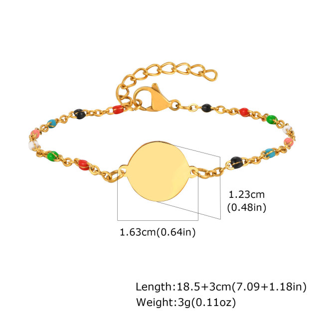 Wholesale Stainless Steel Colorful Beads Bracelet
