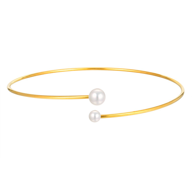 Wholesale Stainless Steel Wire Pearl Collar