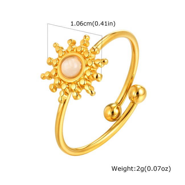 Wholesale Stainless Steel Cat's Eye Open Ring
