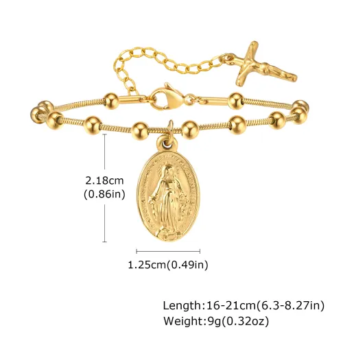 Wholesale Stainless Steel Madonna Bracelet