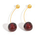 Wholesale Stainless Steel Cherry Earrings