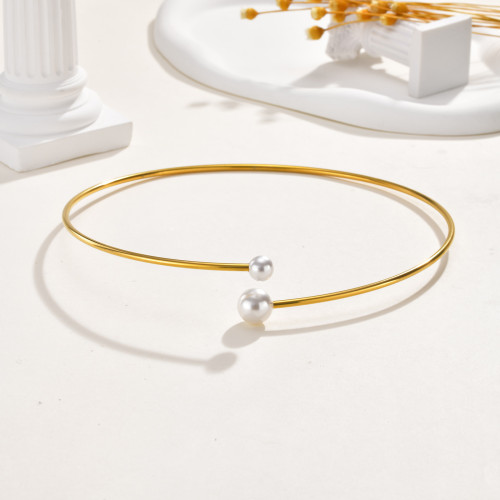 Wholesale Stainless Steel Wire Pearl Collar