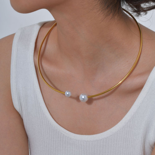 Wholesale Stainless Steel Wire Pearl Collar