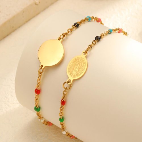Wholesale Stainless Steel Colorful Beads Bracelet