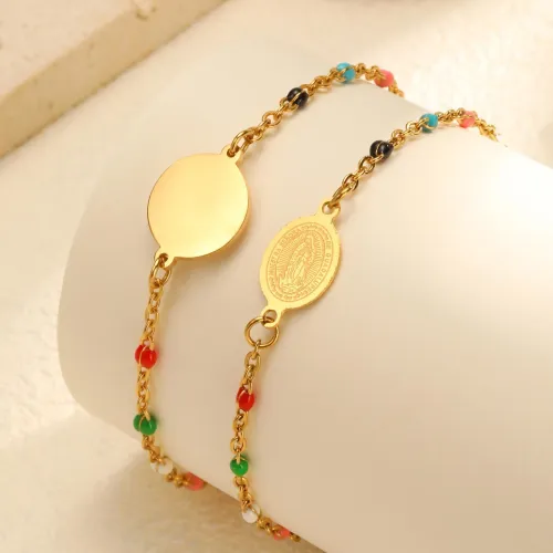 Wholesale Stainless Steel Colorful Beads Bracelet