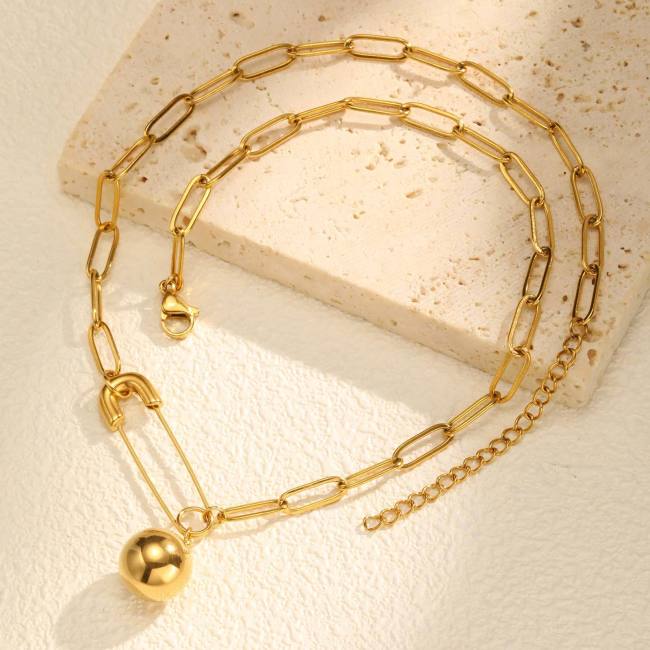 Wholesale Stainless Steel Ball Necklace