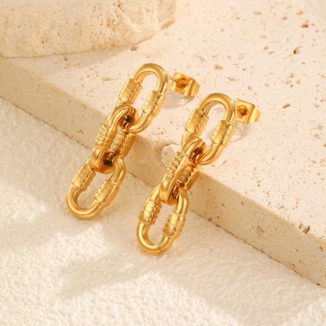 Copy Wholesale Stainless Steel Turquoise Earrings