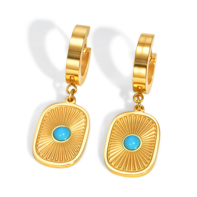Wholesale Stainless Steel Turquoise Earrings