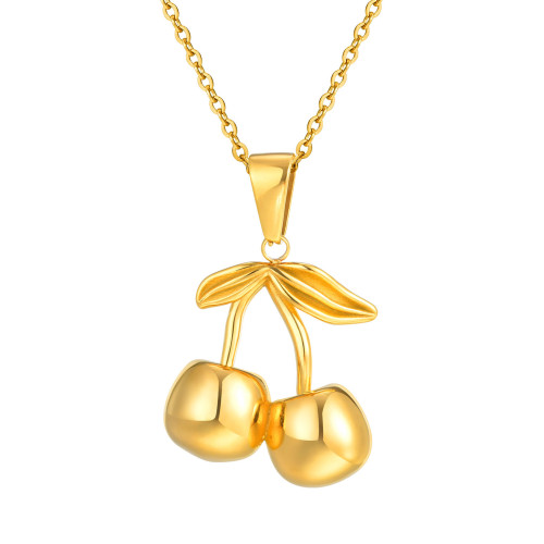 Wholesale Stainless Steel Cherry Necklaces