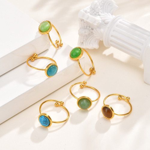 Wholesale Stainless Steel Cat's Eye Open Rings