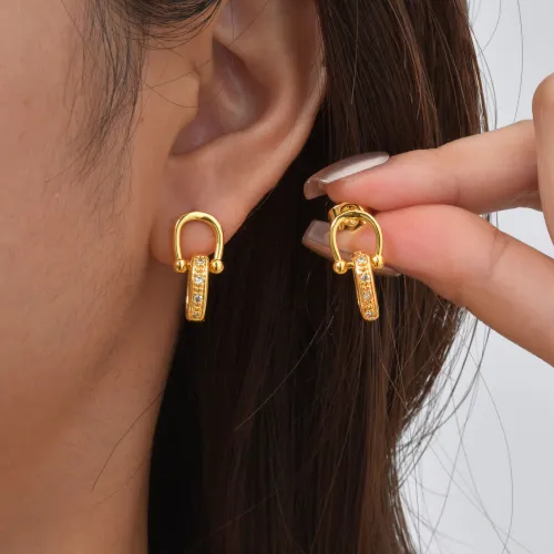 Wholesale Copper Horseshoe Earrings