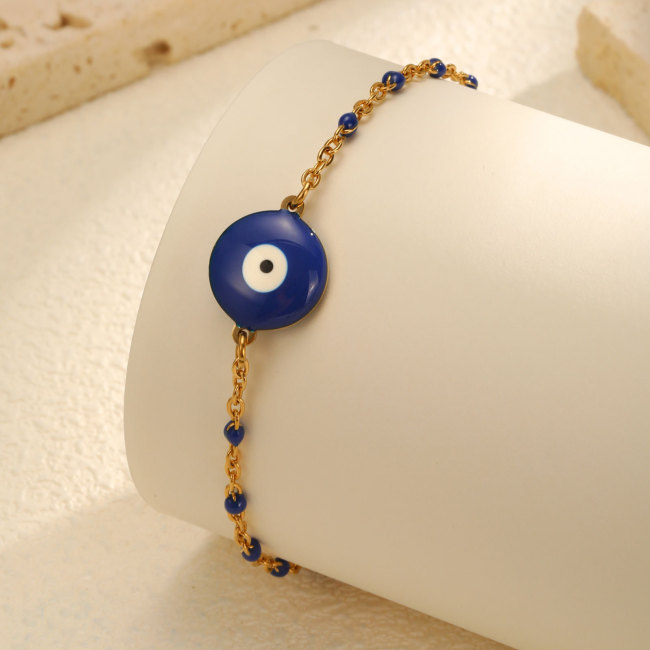 Wholesale Stainless Steel Blue Devil's Eye Bracelet
